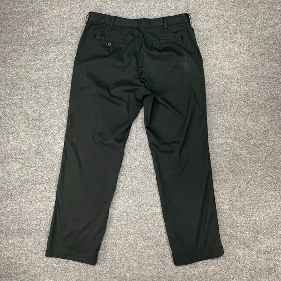 Nike Golf Pant Mens 34 Black Flat Front Dri Fit Stretch Tech Performance Chino - Picture 8 of 15
